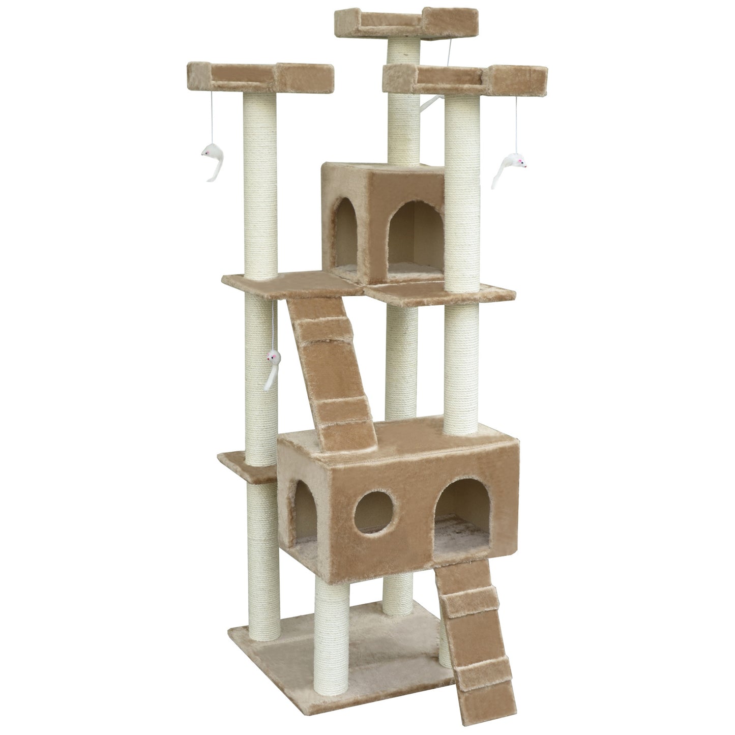 Scratching Cat Tower House with Scratch Post and Condo