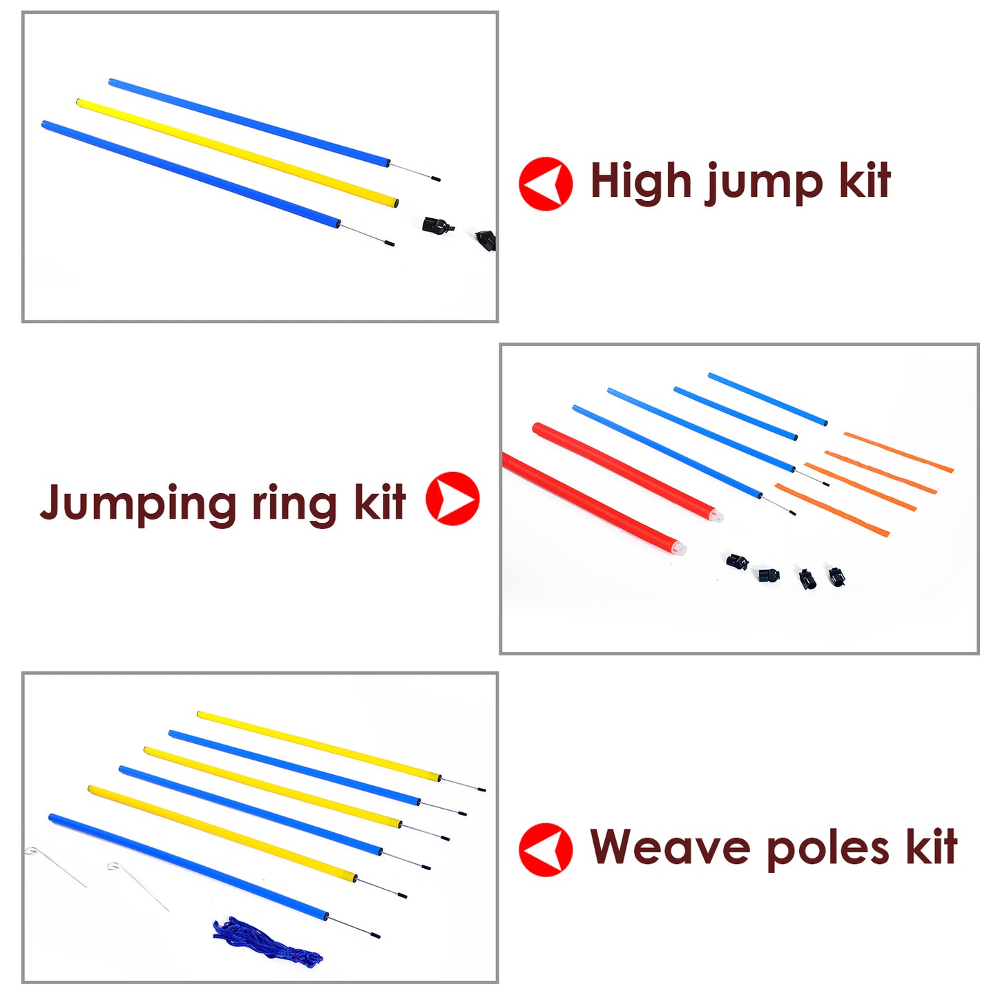 Dog Agility Training Kit Obstacle Course High