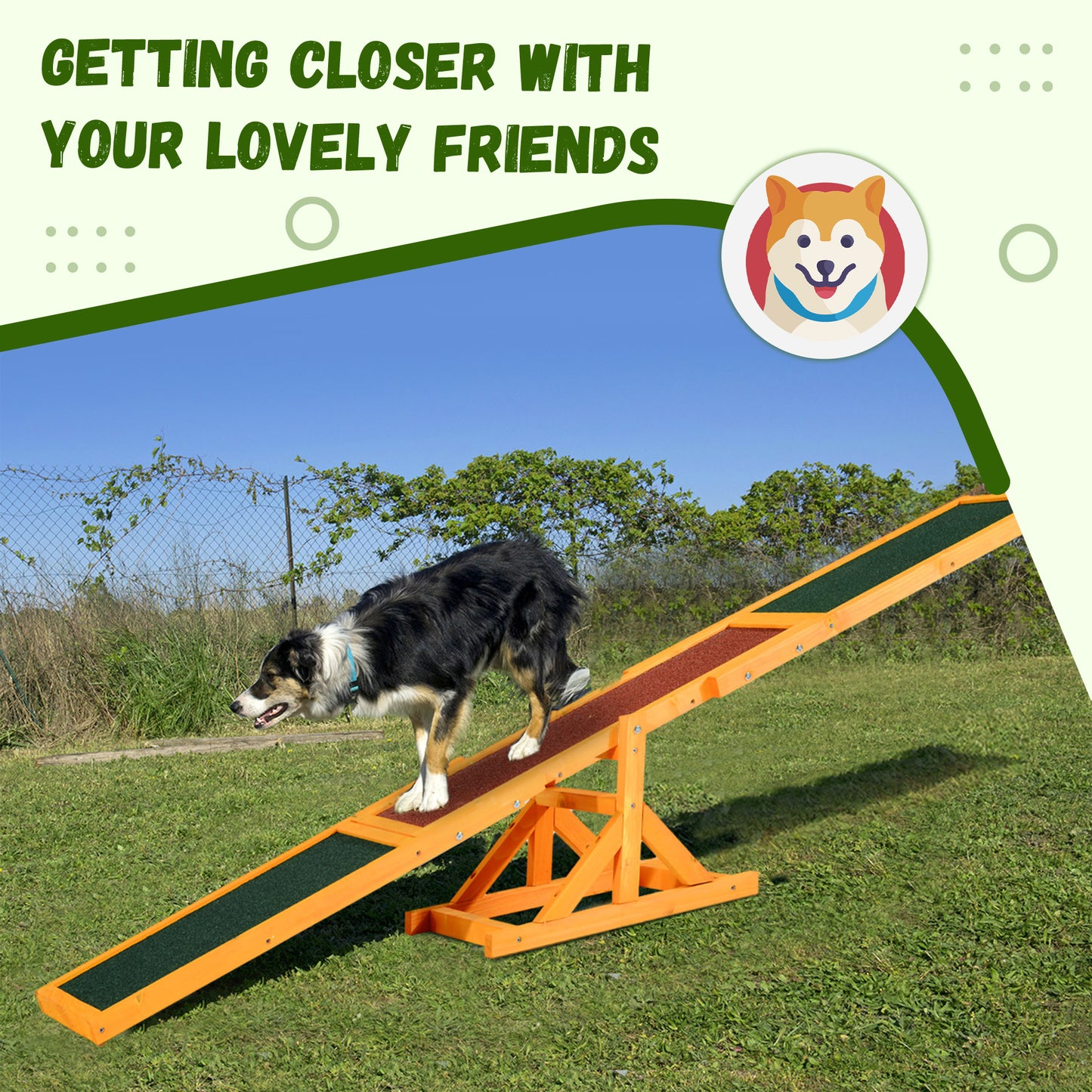 Dog Agility Training Equipment Wood Pet Seesaw Platform