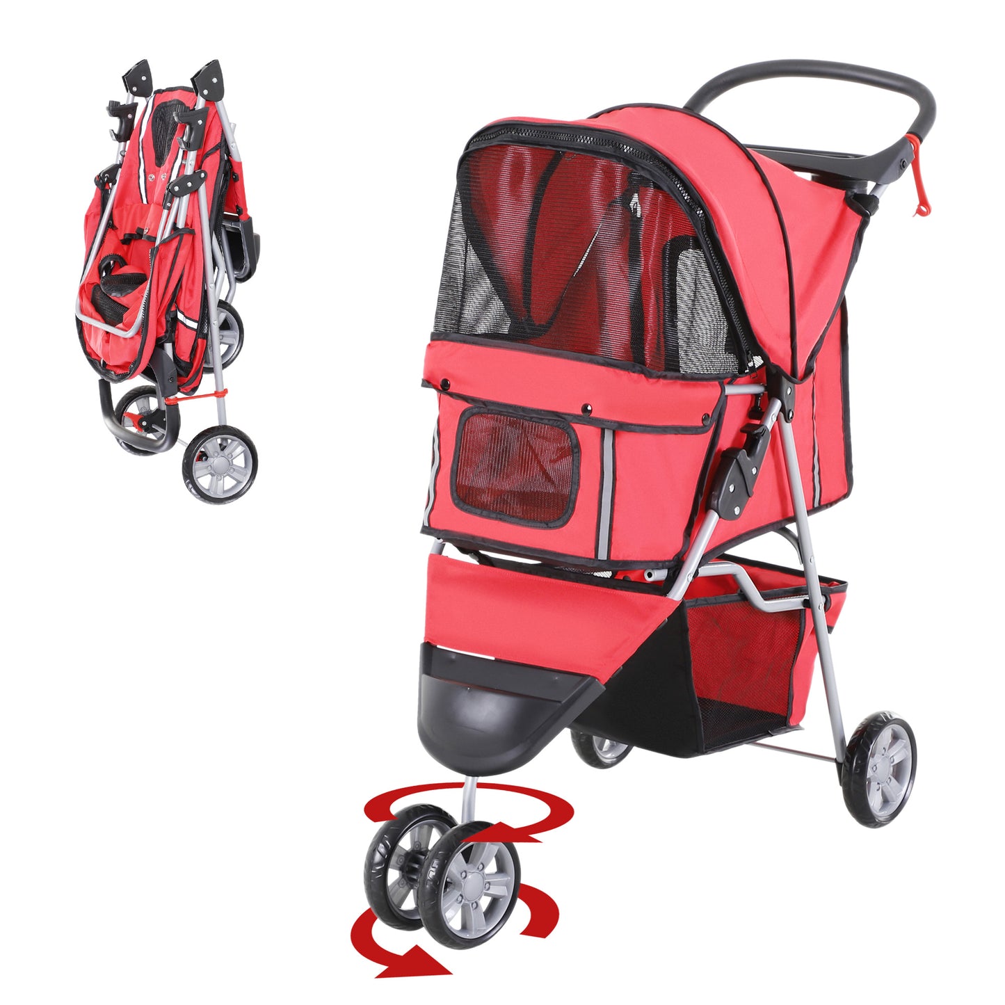 Three Wheel Deluxe Pet Stroller