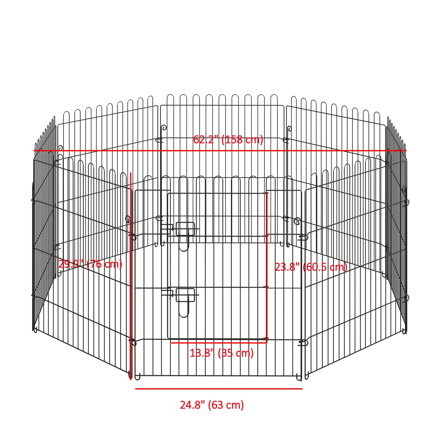 Pet Playpen: 30"" 8-Panel Metal, Indoor/Outdoor