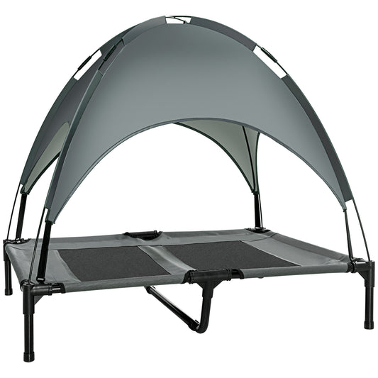 Foldable Elevated Pet Cot with Canopy