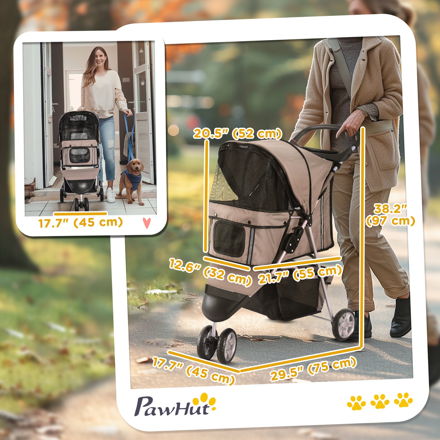 Three Wheel Deluxe Pet Stroller