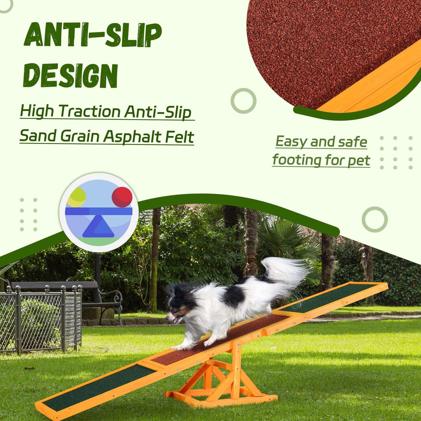 Dog Agility Training Equipment Wood Pet Seesaw Platform