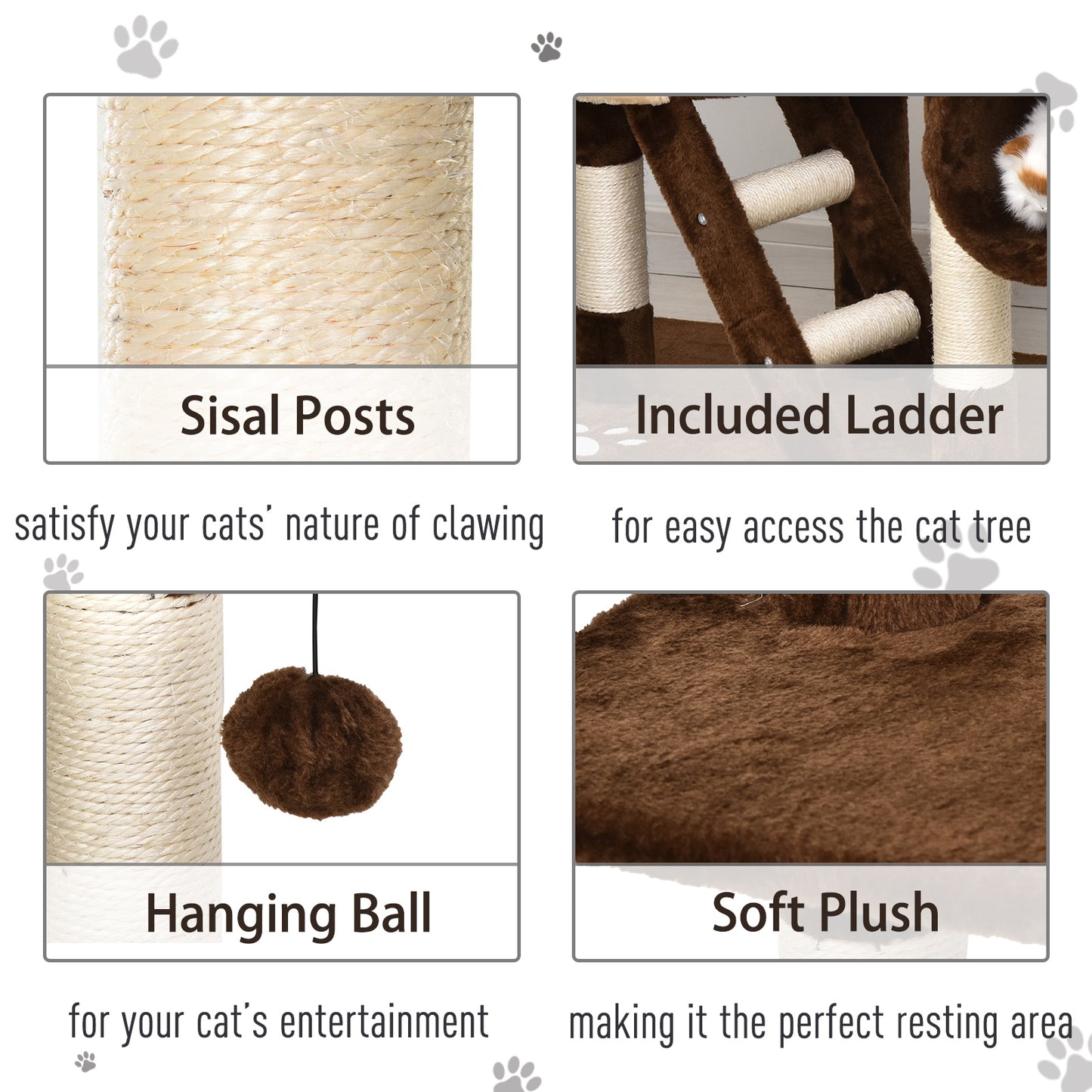 Cat Tree Condo Multi-Level Scratching Post