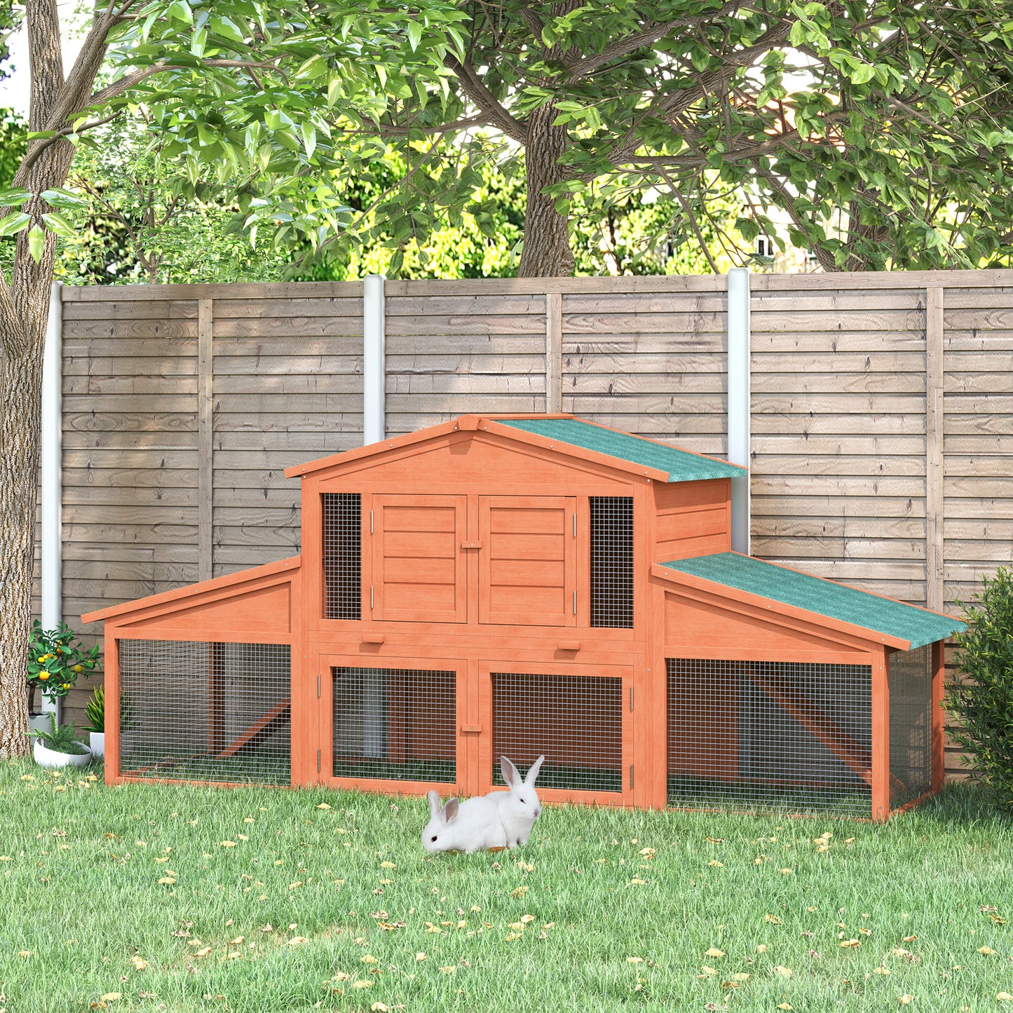 Deluxe Large Wooden Rabbit Hutch