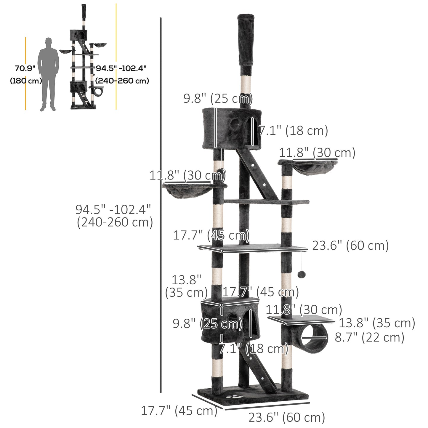 Floor to Ceiling Cat Tree Condo
