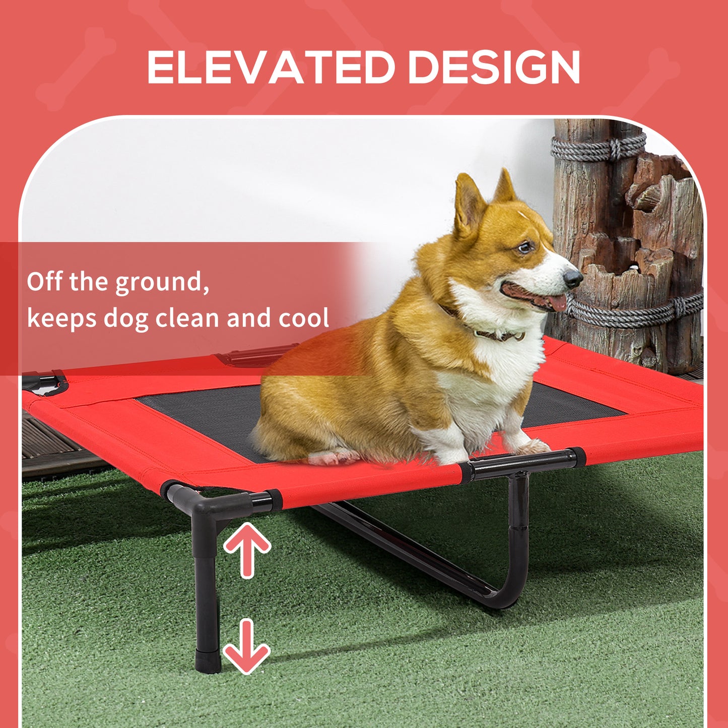 Elevated Folding Dog Bed