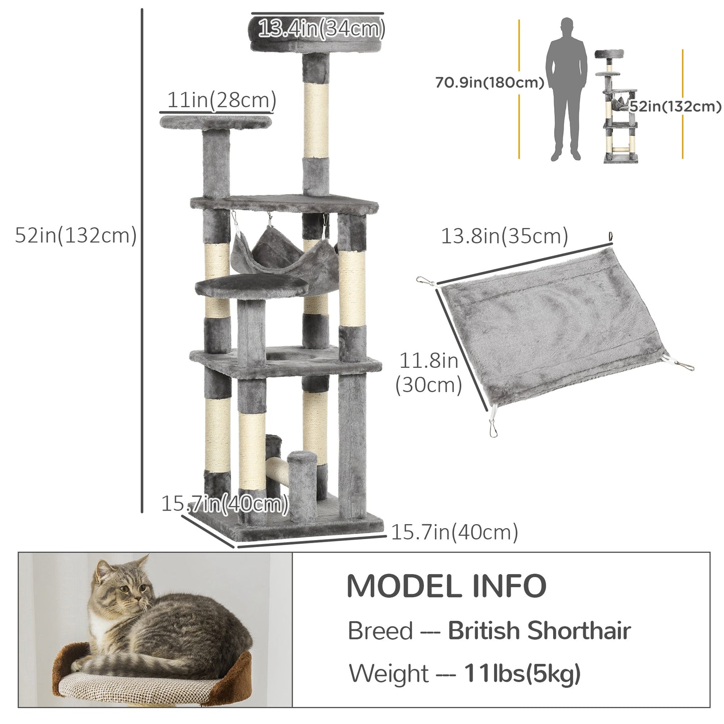 52" Multi-Level Cat Tree