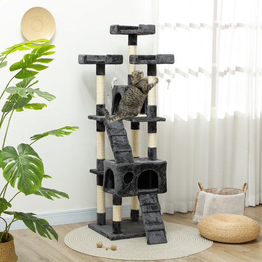 Kitty Scratching Post Activity Center Condo with Toy