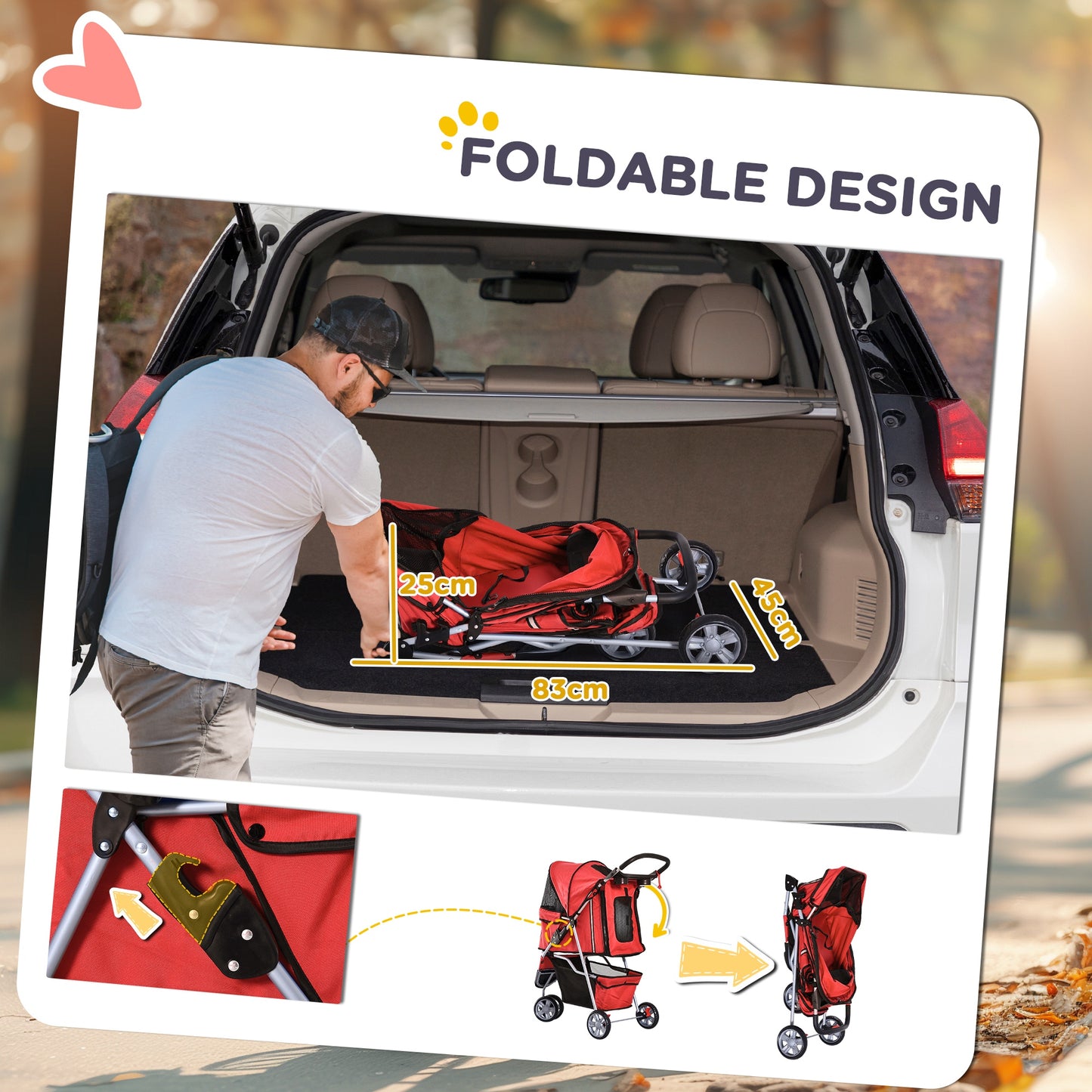 Three Wheel Deluxe Pet Stroller
