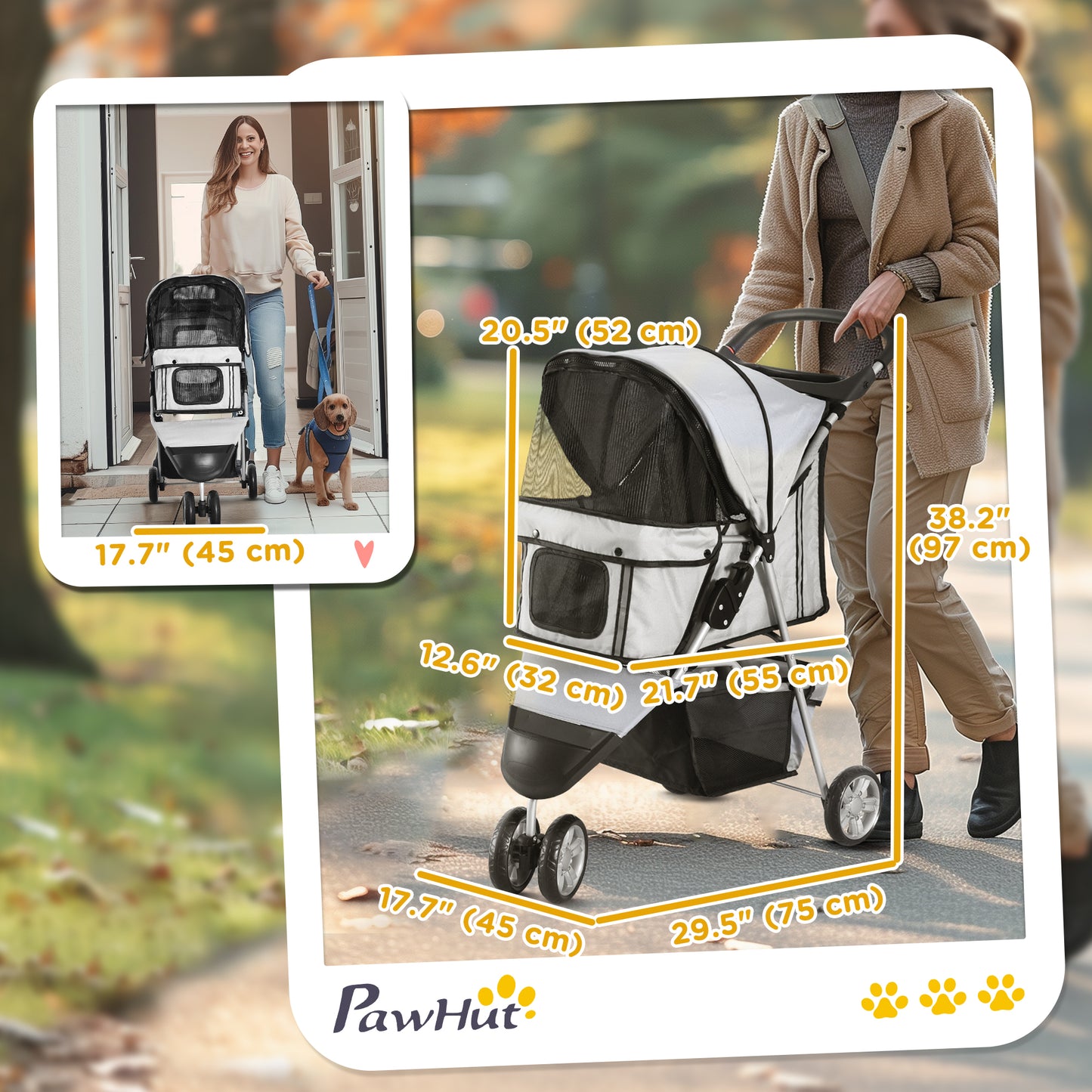 Three Wheel Deluxe Pet Stroller