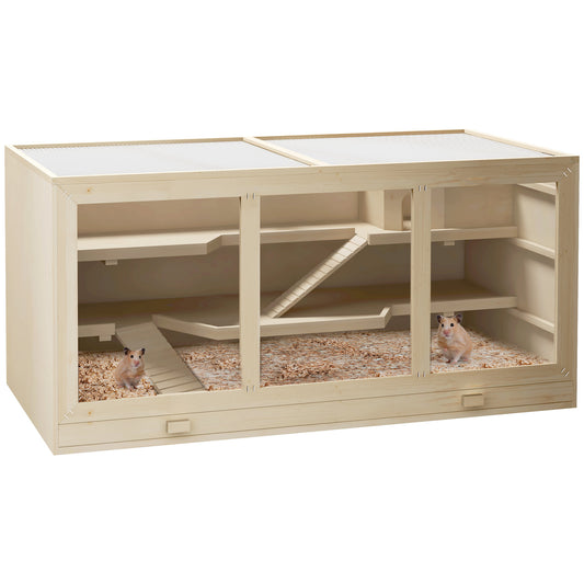 Fir Wood Hamster Cage
